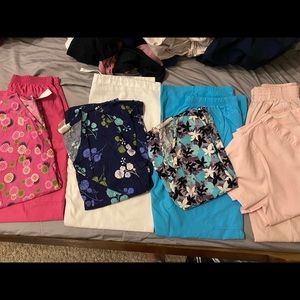 Scrubs set , solid sts, print tops and solid bottoms